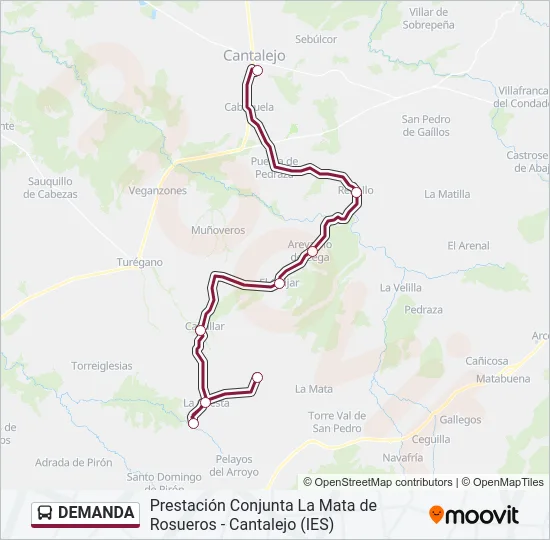 DEMANDA Bus Line Map