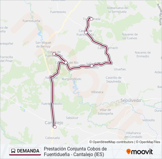 DEMANDA bus Line Map