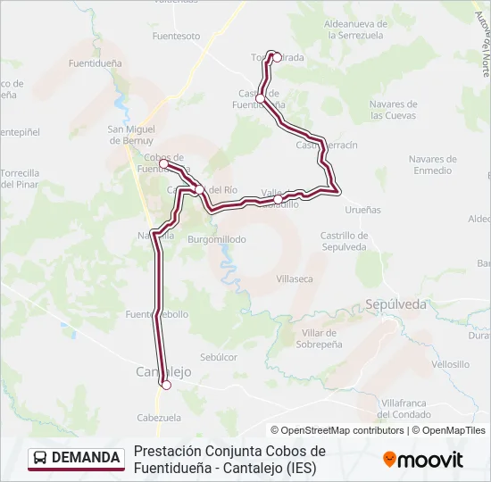 DEMANDA Bus Line Map