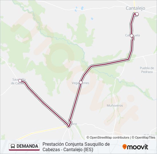 DEMANDA bus Line Map