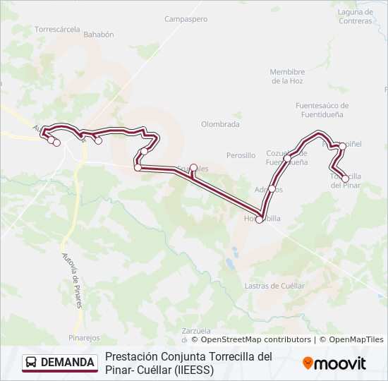 DEMANDA bus Line Map