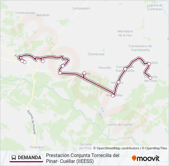 DEMANDA Bus Line Map