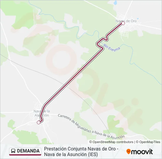 DEMANDA Bus Line Map