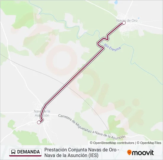 DEMANDA Bus Line Map