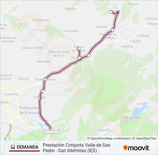 DEMANDA bus Mapa de línia