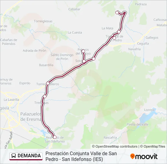 DEMANDA Bus Line Map