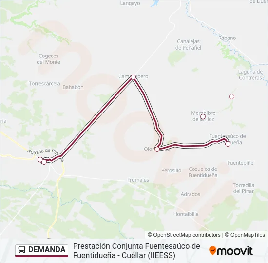 DEMANDA Bus Line Map