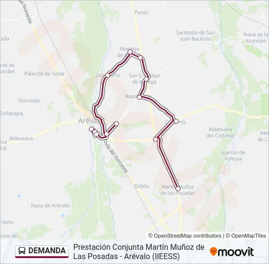 DEMANDA Bus Line Map