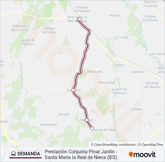 DEMANDA bus Mapa de línia