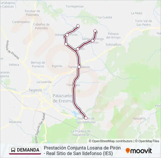 DEMANDA Bus Line Map