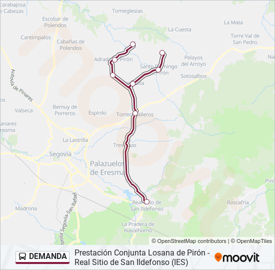 DEMANDA bus Line Map