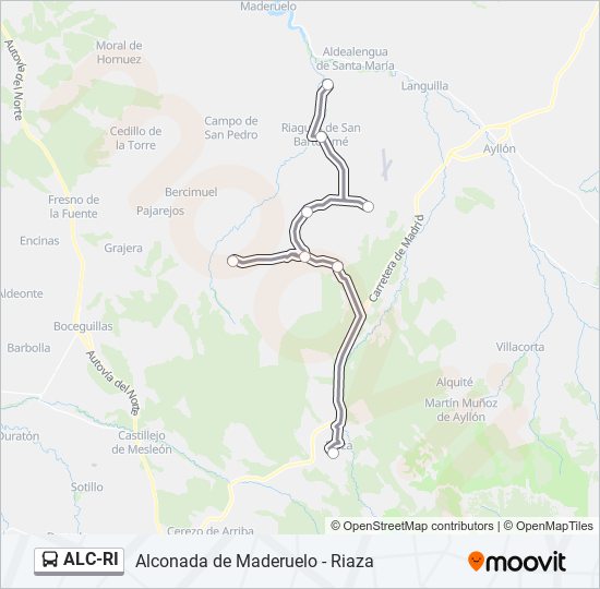 Mapa de ALC-RI de autobús