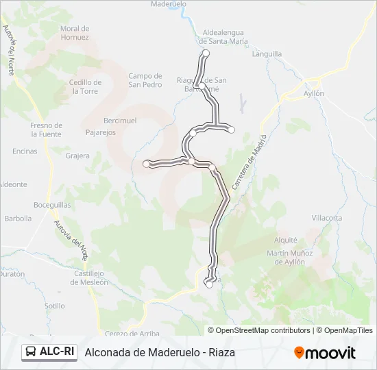 ALC-RI Bus Line Map