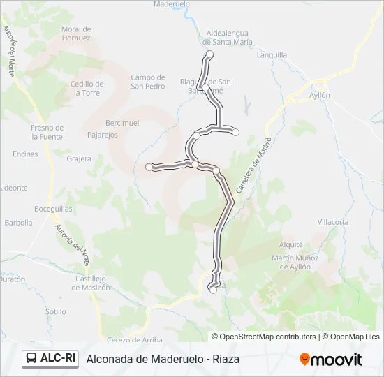 ALC-RI Bus Line Map