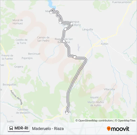 MDR-RI Bus Line Map
