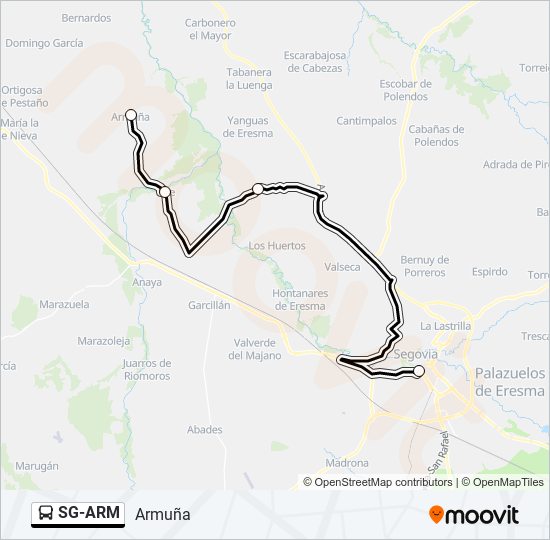 Mapa de SG-ARM de autobús