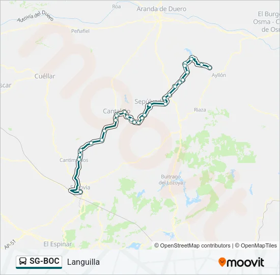 SG-BOC Bus Line Map