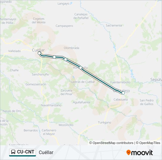 Mapa de CU-CNT de autobús