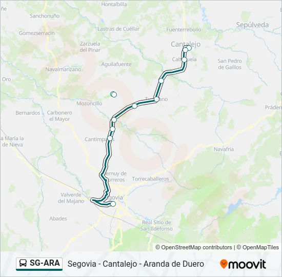 SG-ARA Bus Line Map