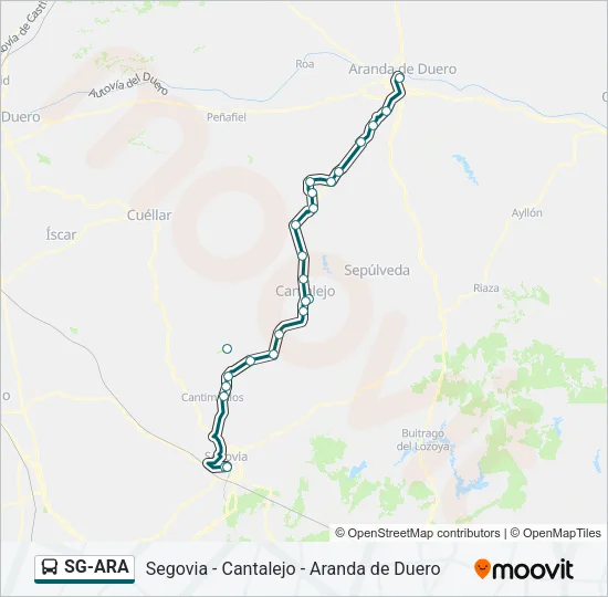SG-ARA Bus Line Map