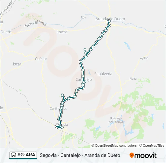 SG-ARA Bus Line Map