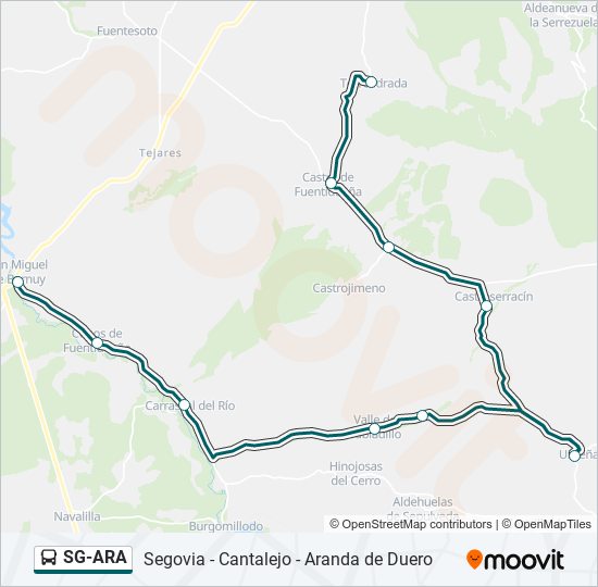 SG-ARA bus Line Map