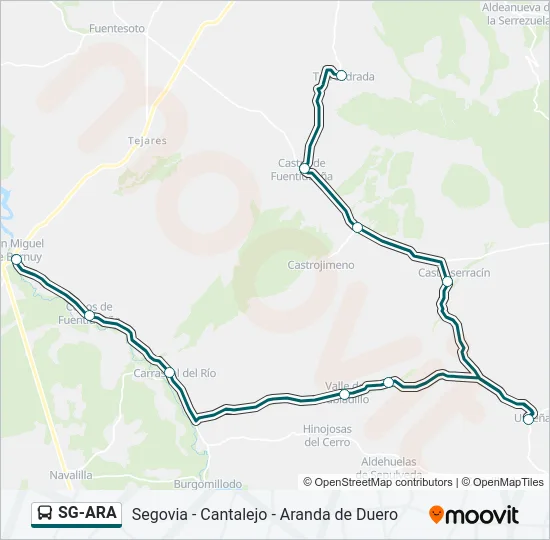 SG-ARA Bus Line Map