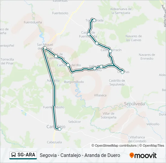 SG-ARA Bus Line Map