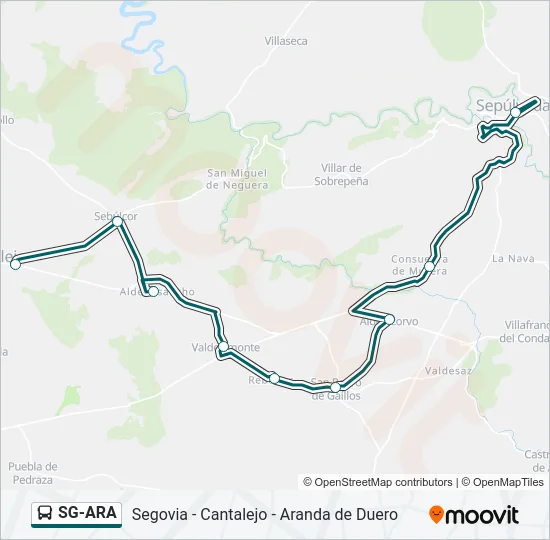 SG-ARA Bus Line Map