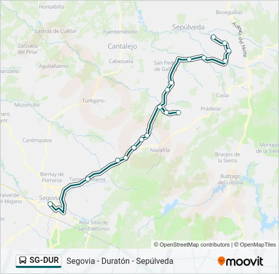 SG-DUR Bus Line Map