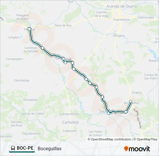 BOC-PE Bus Line Map
