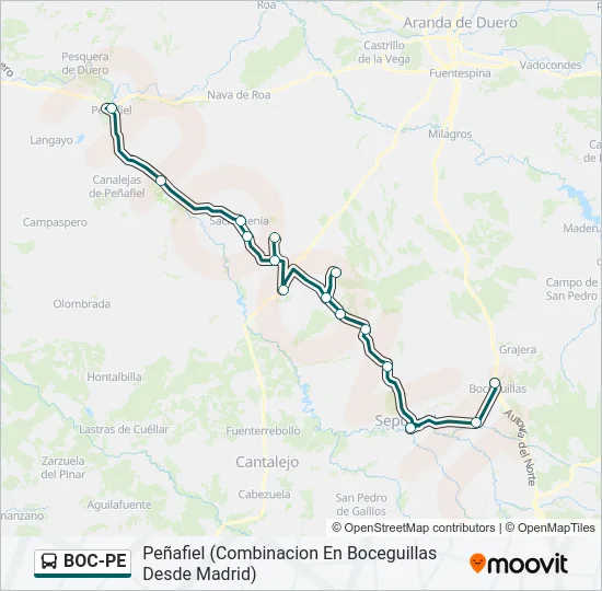 BOC-PE Bus Line Map