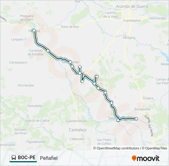BOC-PE Bus Line Map