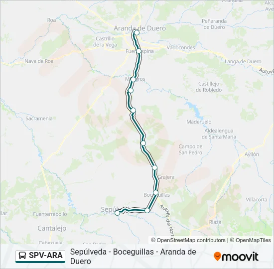 SPV-ARA Bus Line Map