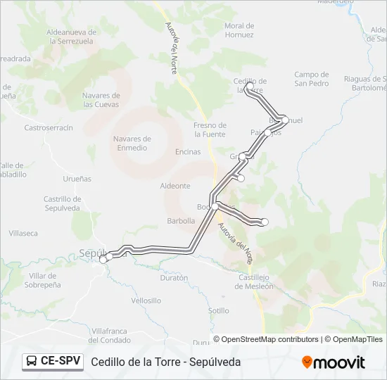 CE-SPV Bus Line Map