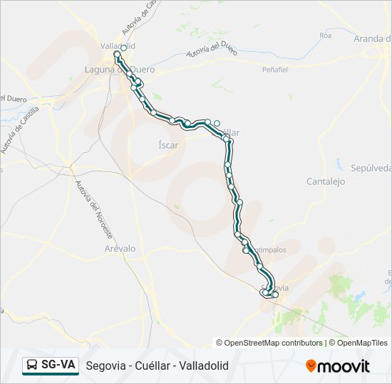 SG-VA bus Line Map