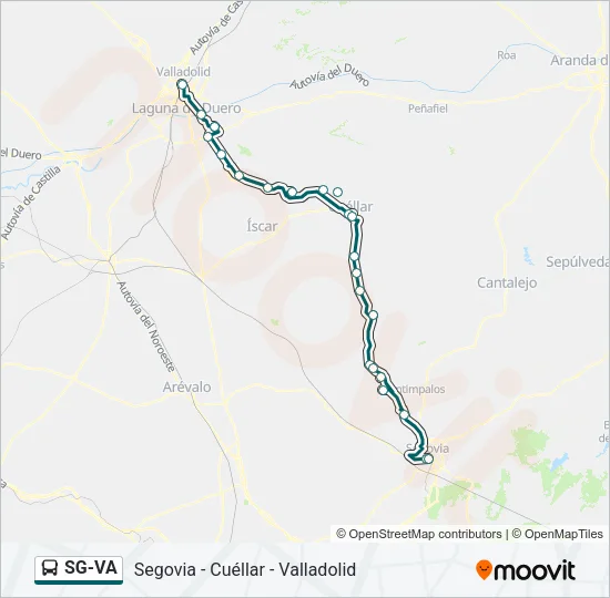 SG-VA Bus Line Map