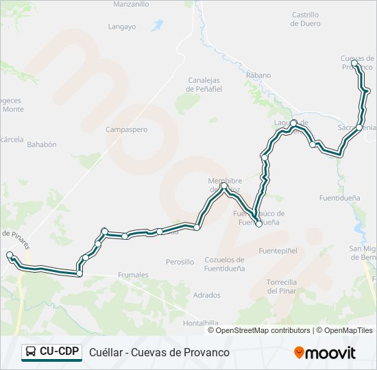 CU-CDP bus Mapa de línia