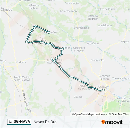 SG-NAVA Bus Line Map