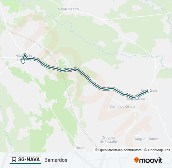 Mapa de SG-NAVA de autobús