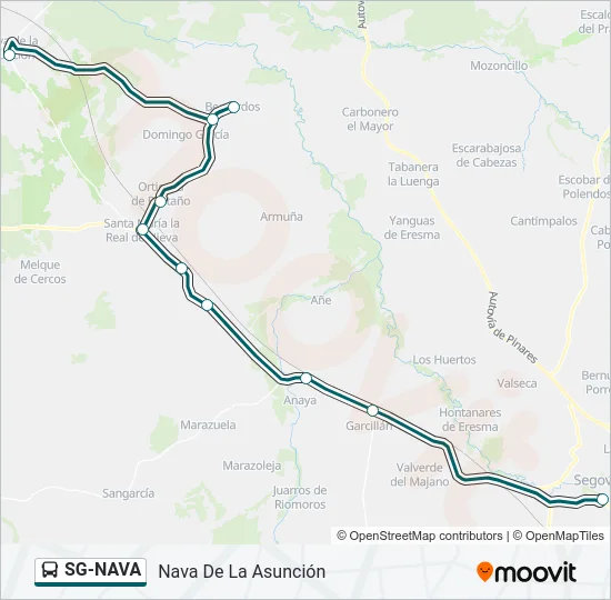 SG-NAVA Bus Line Map