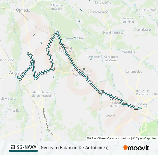 SG-NAVA Bus Line Map