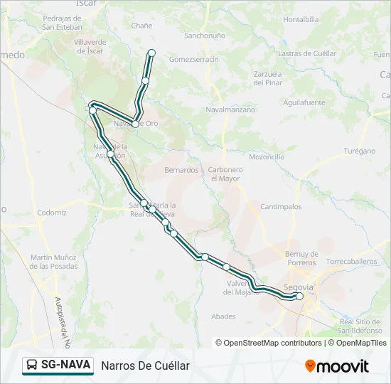 SG-NAVA Bus Line Map