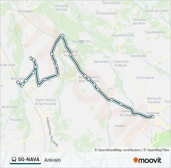 SG-NAVA Bus Line Map