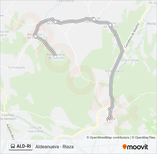 ALD-RI Bus Line Map