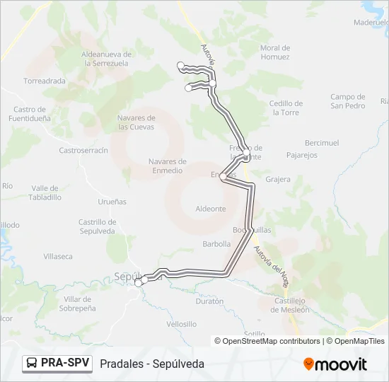 PRA-SPV Bus Line Map