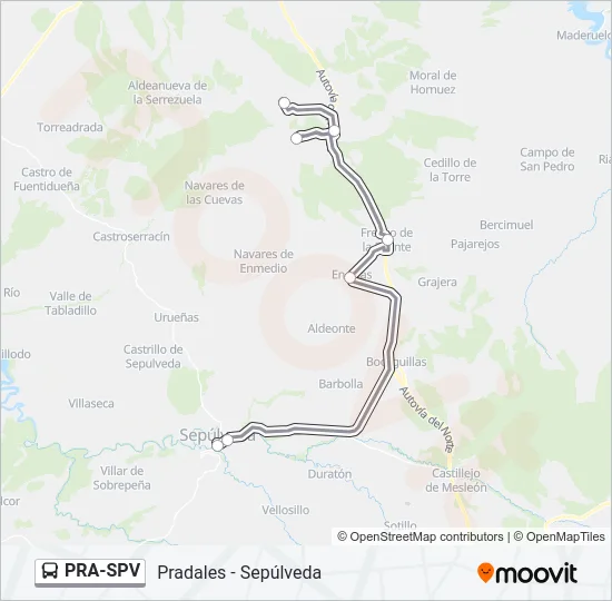 PRA-SPV Bus Line Map