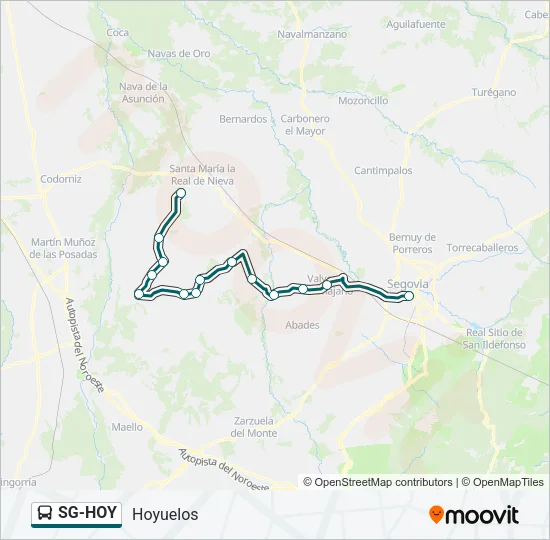 SG-HOY Bus Line Map