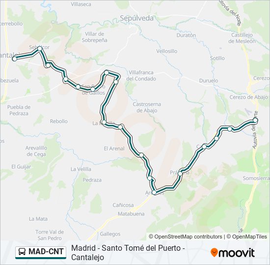 MAD-CNT bus Line Map