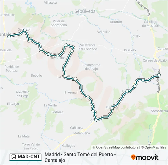 MAD-CNT Bus Line Map